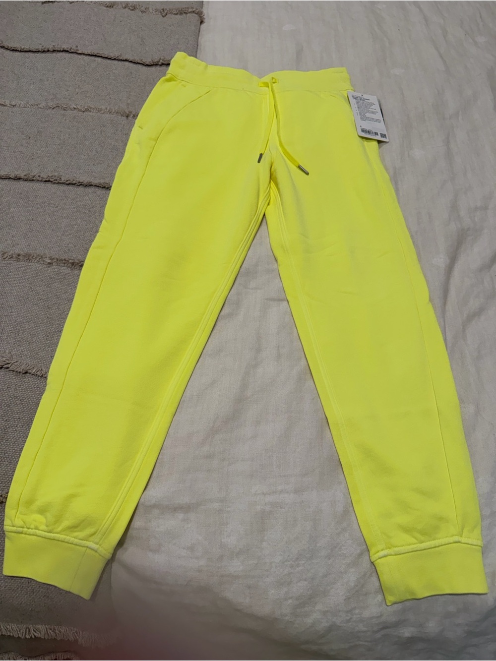 lululemon athletica Neon Yellow Jogger Sweatpants